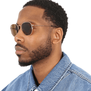 Ray - Ban Hexagonal RB3548N 001/57 51 Polarised Sunglasses - URBAN SUNGLASSES