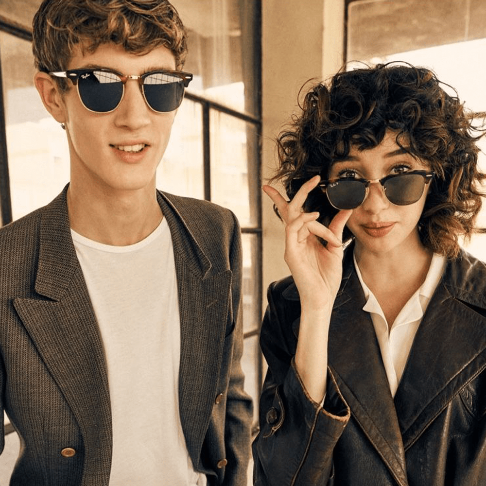 Ray - Ban Clubmaster RB3016 901/58 Polarised Sunglasses - URBAN SUNGLASSES