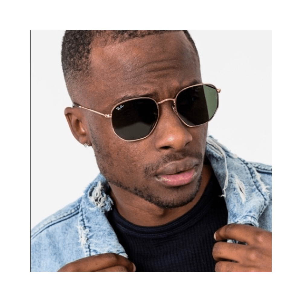 Ray - Ban Hexagonal RB3548N 001 54 Sunglasses - URBAN SUNGLASSES