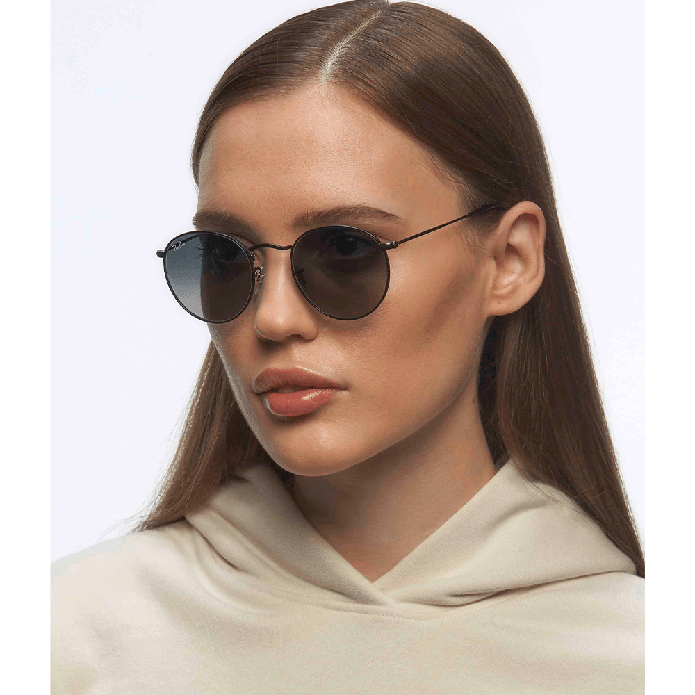 Ray - Ban Round Metal RB3447N 002/71 53 Sunglasses - URBAN SUNGLASSES